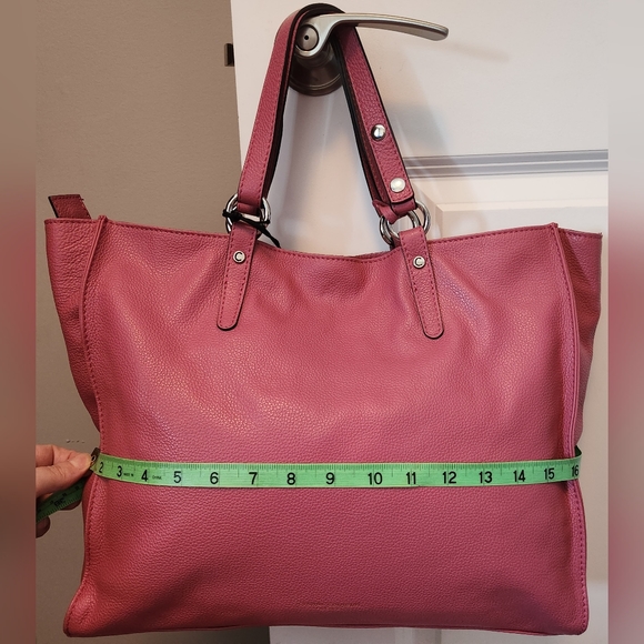 Gianni Chiarini Firenze Italian Leather Tote Bag in Bubblegum Pink; NEW - Picture 6 of 16